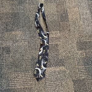 Demetrius Black and Gold and White Design Tie